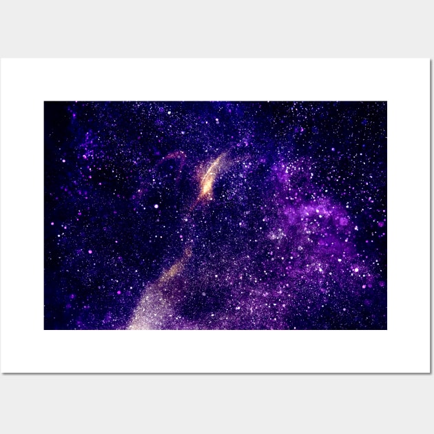 Ultra violet purple abstract galaxy Wall Art by PLdesign